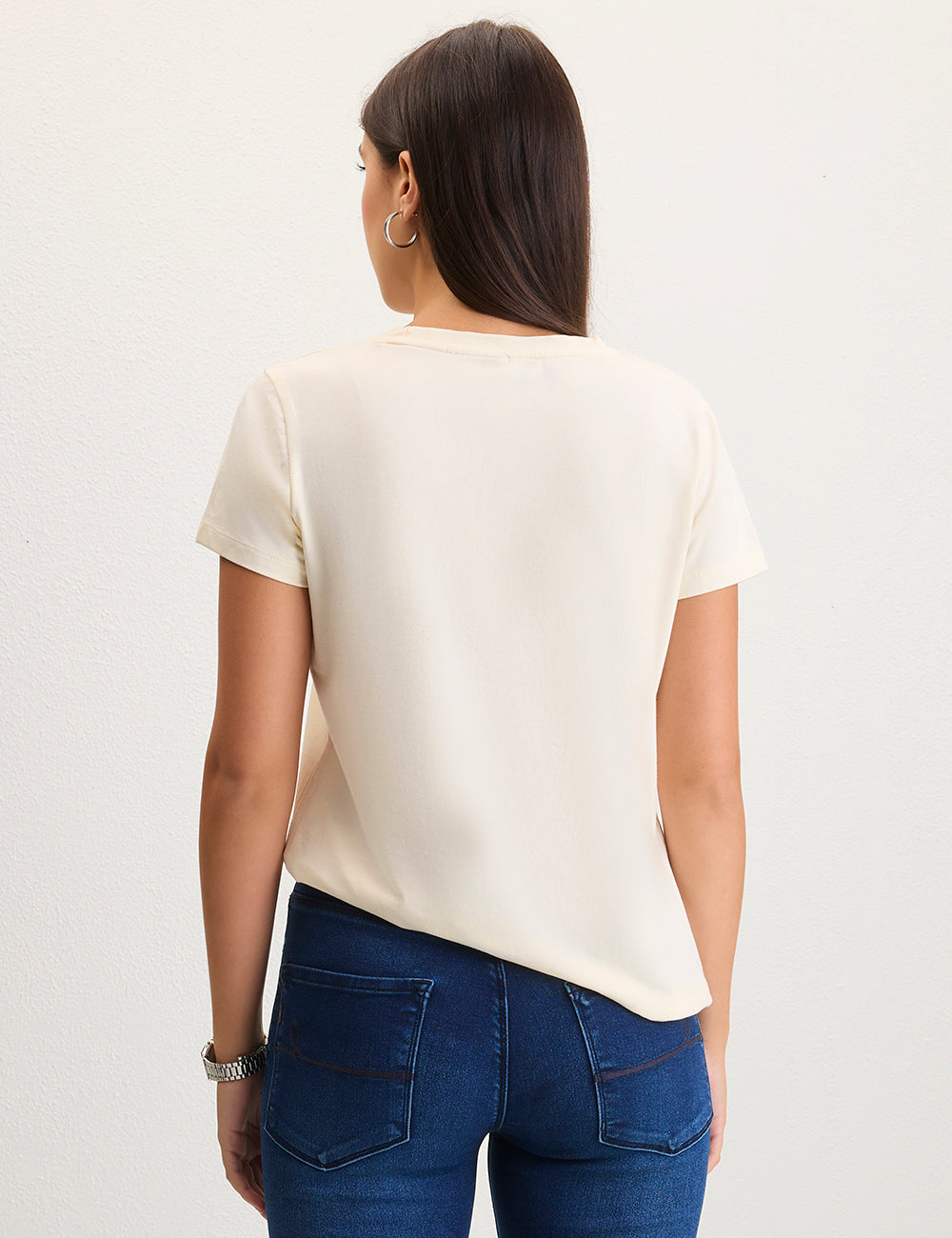 Off white Floral embroidery tshirt