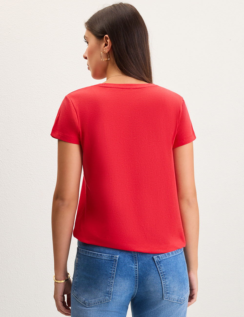 Red textured tshirt