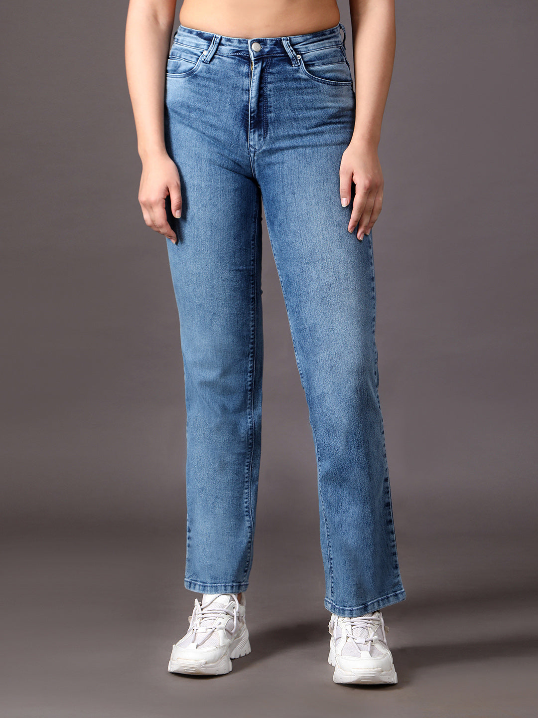 High Rise Straight Denim