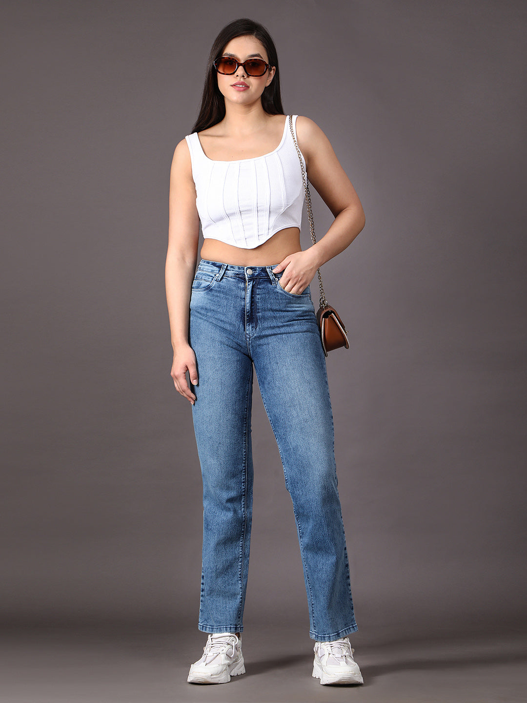 High Rise Straight Denim