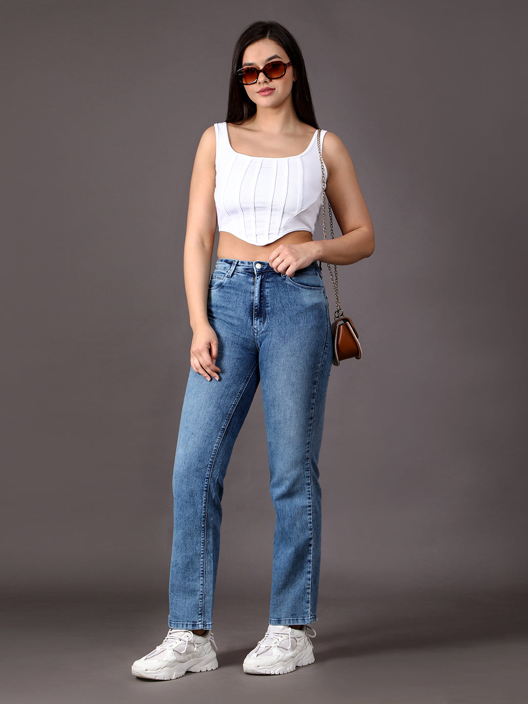 High Rise Straight Denim