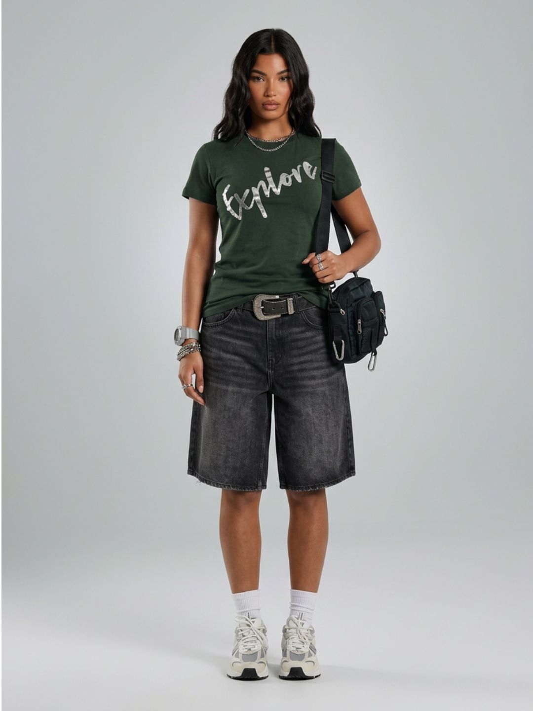 Dark green explore tshirt