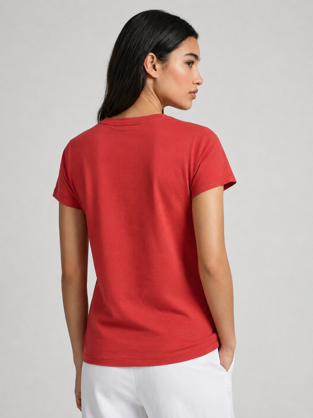 Red textured tshirt