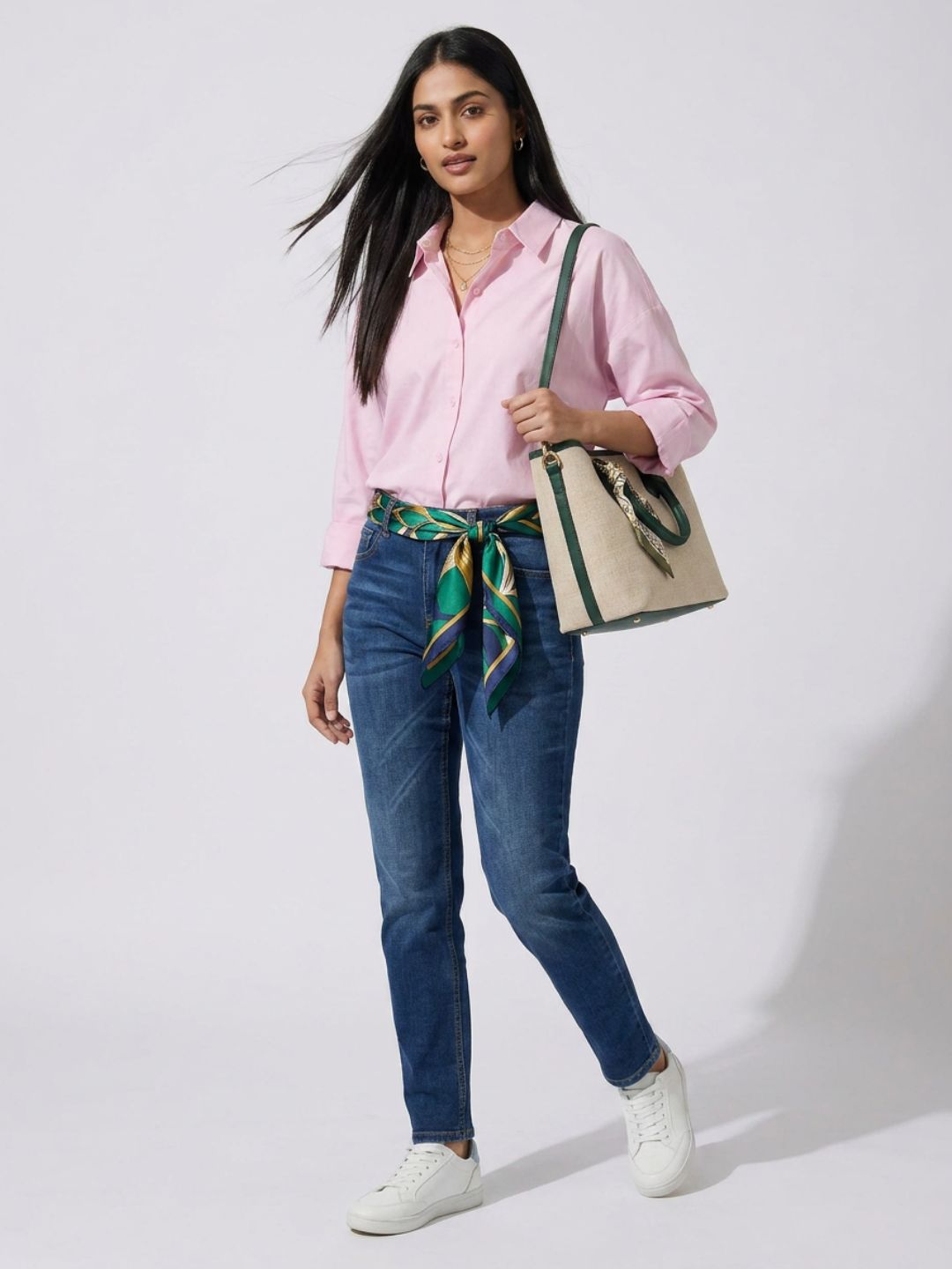 Pink Cropped Shirt