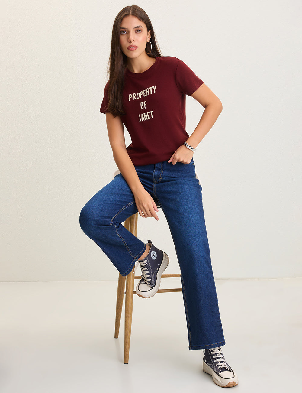 High-Rise Wide-Leg Dark Blue Denim