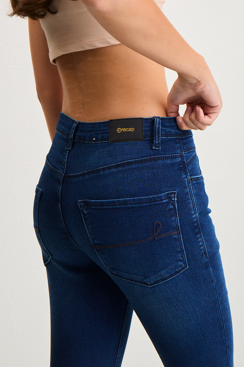 Bootcut High-Rise Stretch Dark Blue Denim