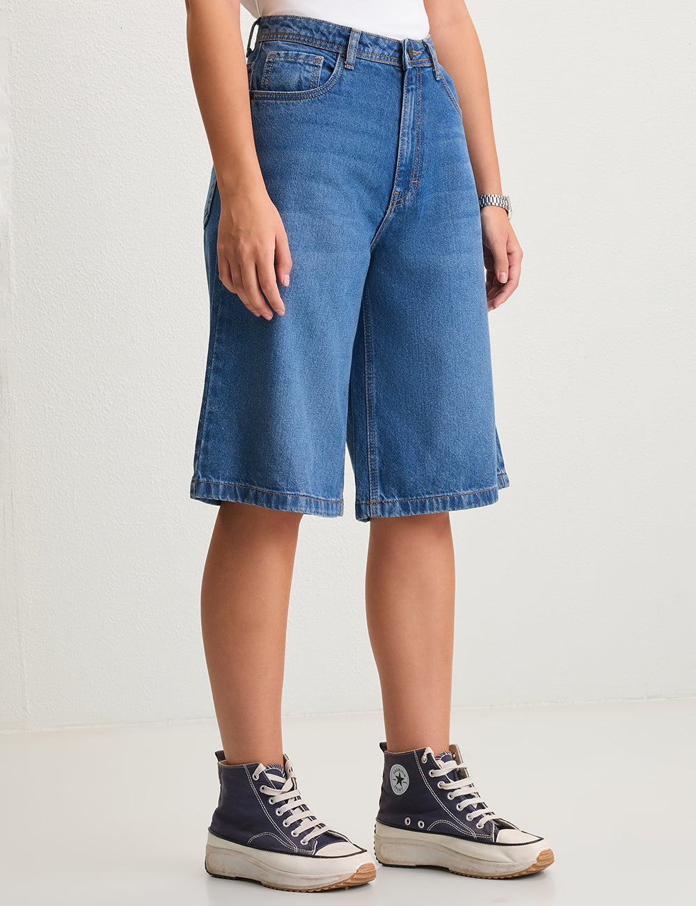 Light Blue, Wide leg Jorts