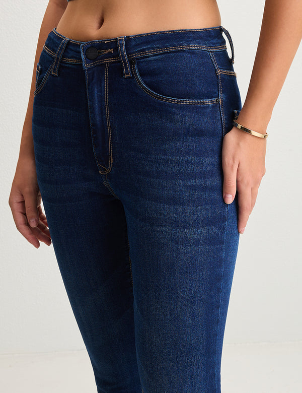 Bootcut High-Rise Dark Blue Denim