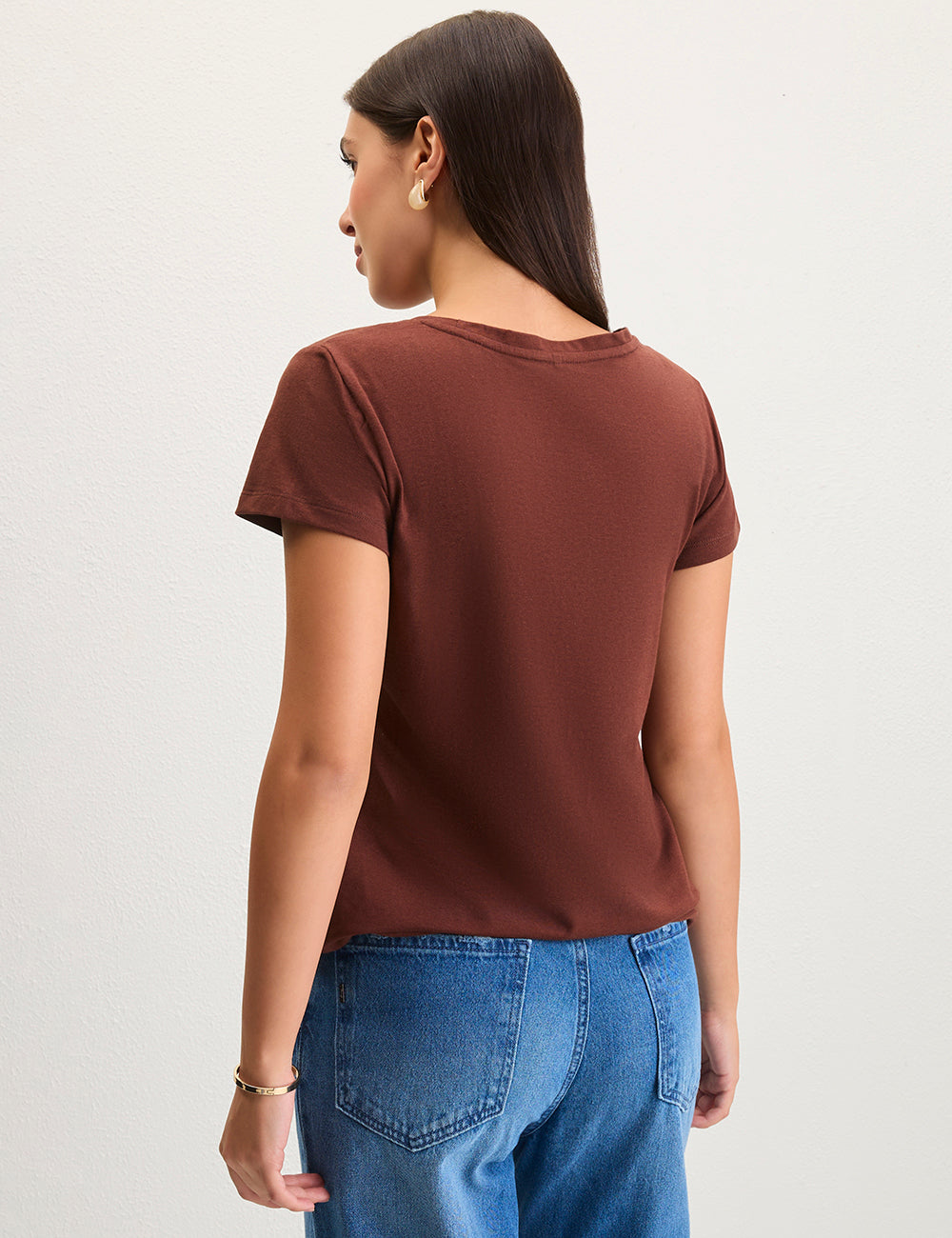 Brown mandala print tshirt