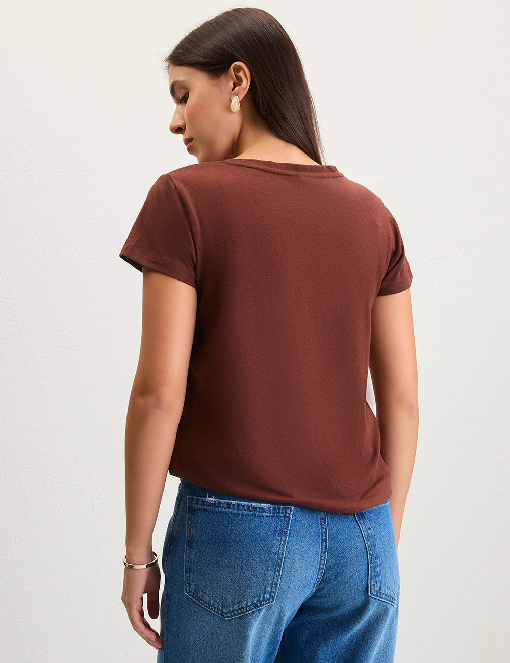 Brown mandala print tshirt