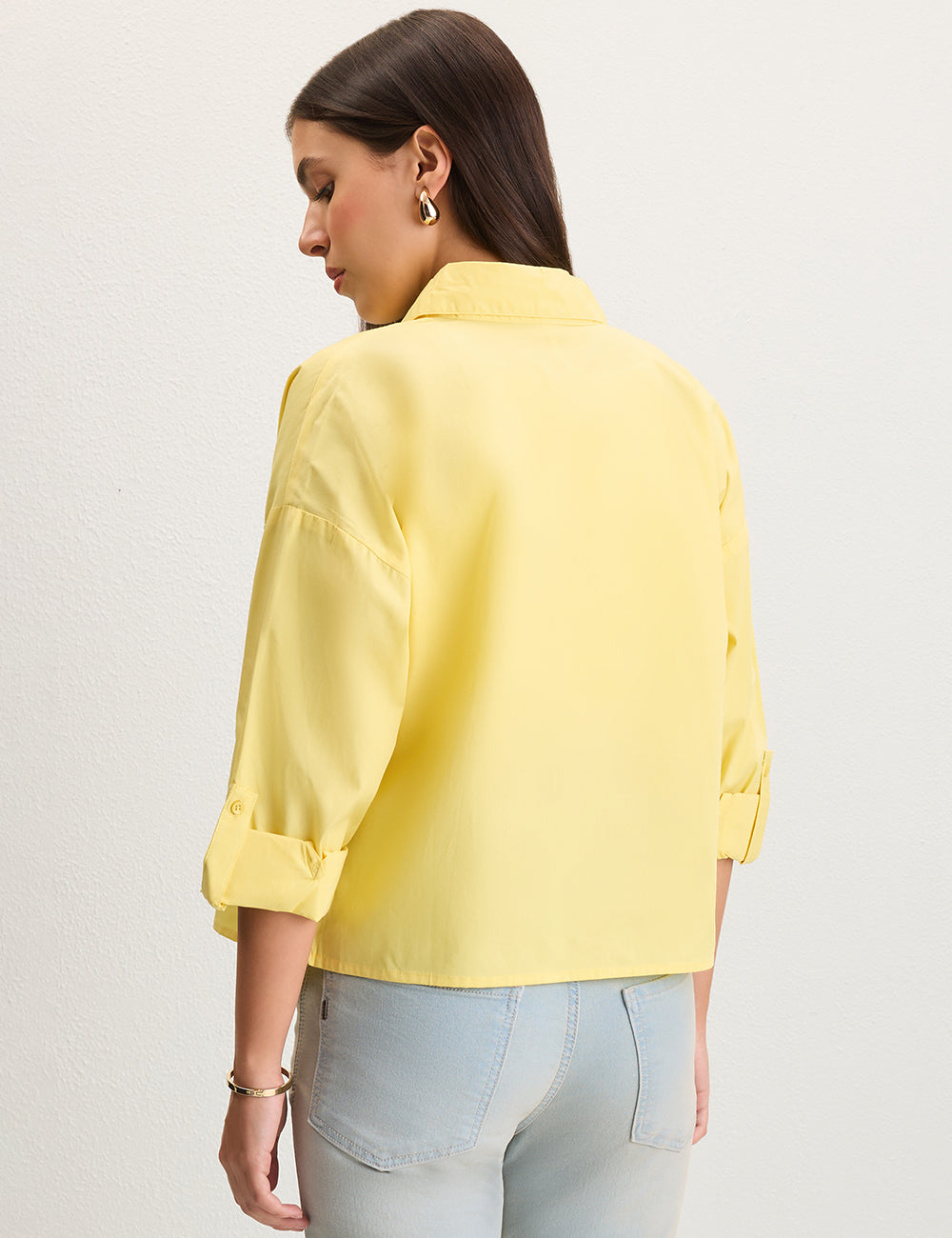 Yellow Cropped Shirt
