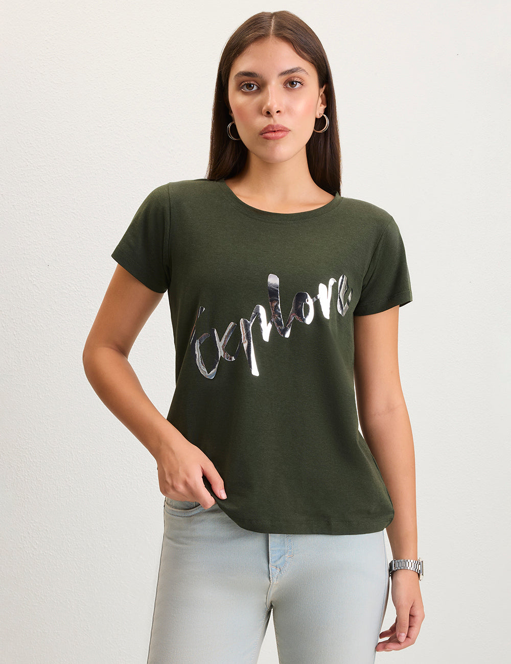 Dark green explore tshirt