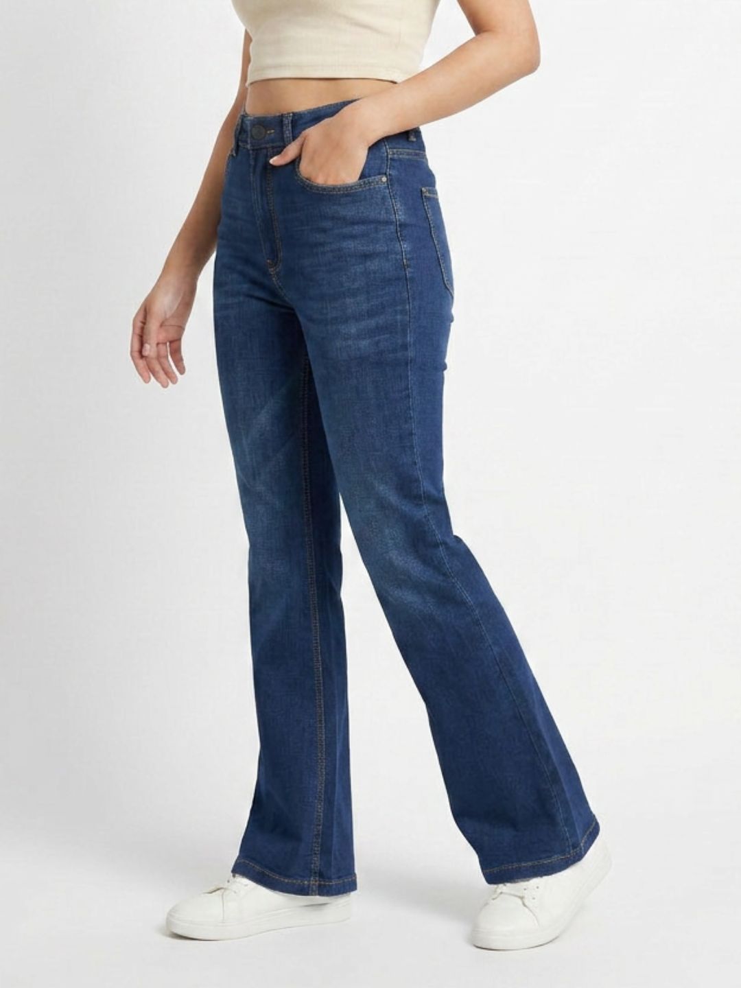 Bootcut High-Rise Dark Blue Denim