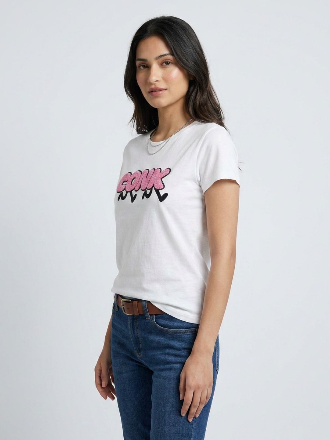 White 3D typography Tshirt