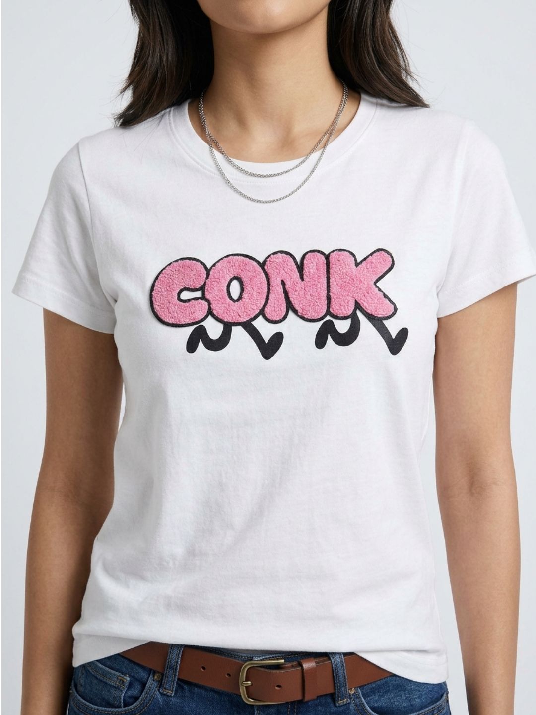 White 3D typography Tshirt
