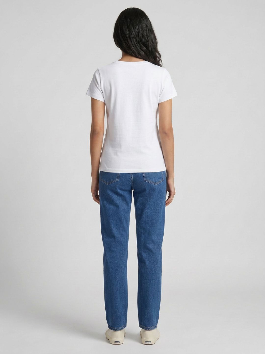 White relax print tshirt
