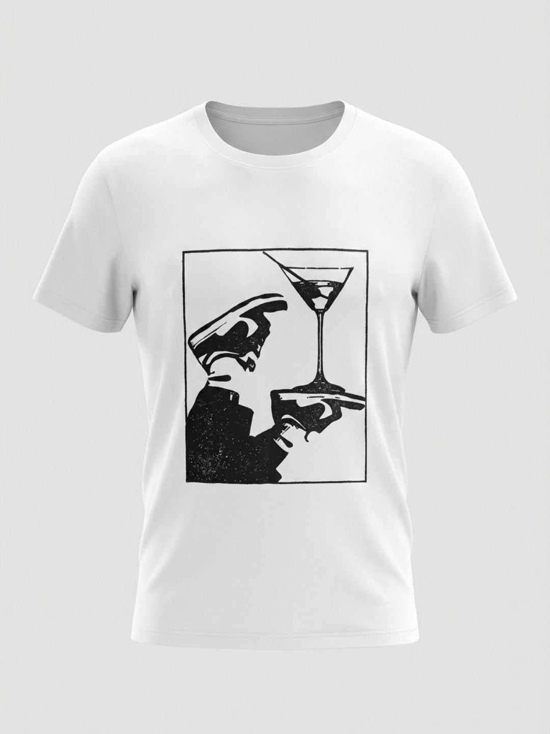 White flock print tshirt