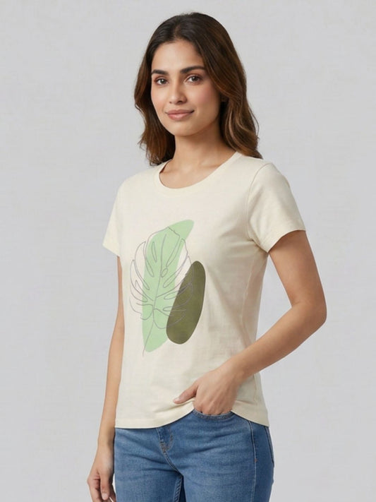 Off white tropical print tshirt