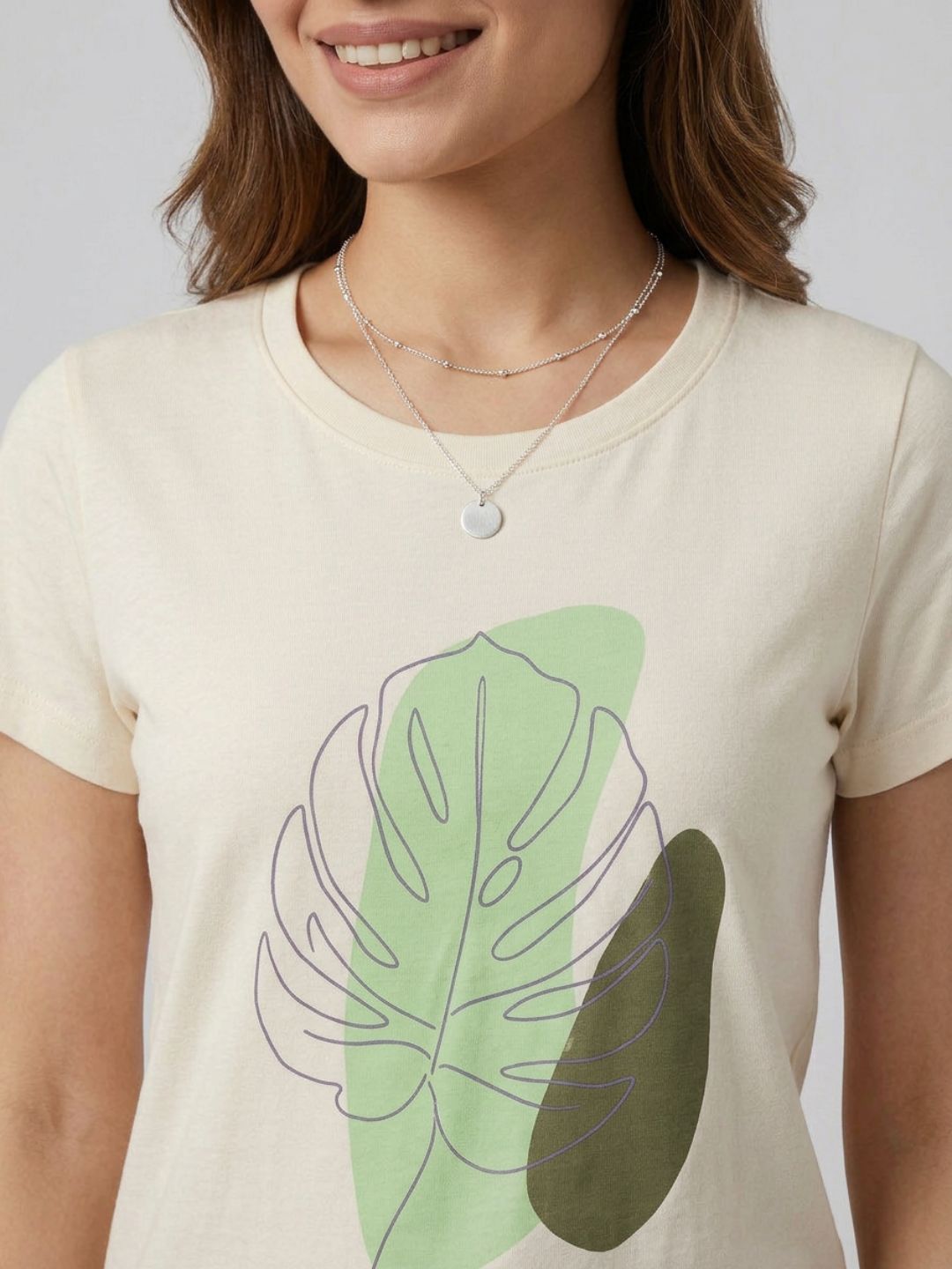 Off white tropical print tshirt