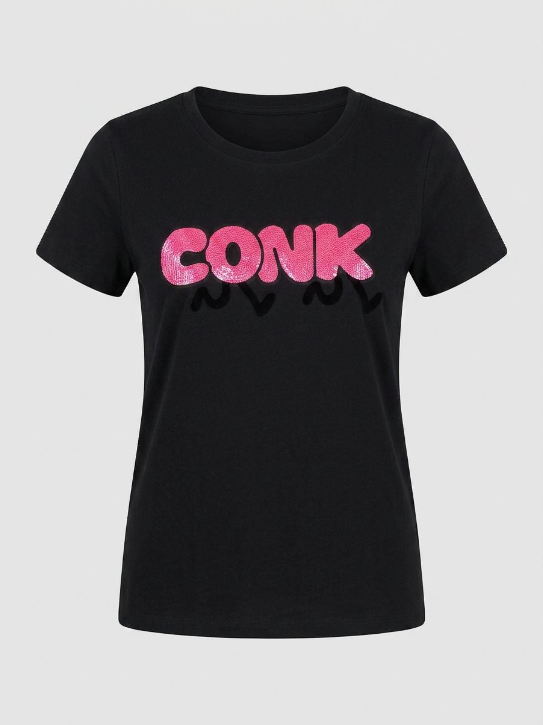Black 3D typography tshirt